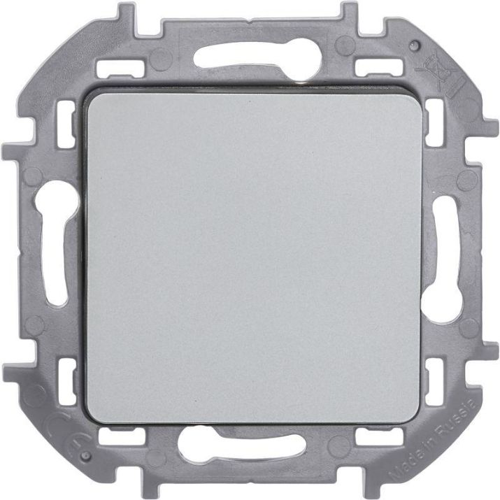 Изображение Выключатель 1-кл. Inspiria 10А IP20 250В 10AX механизм алюм. Leg 673602
