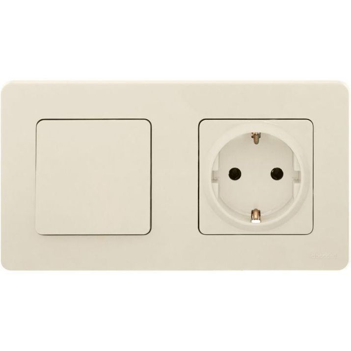 Изображение Выключатель 1-кл. Inspiria 10А IP20 250В 10AX механизм сл. кость Leg 673601