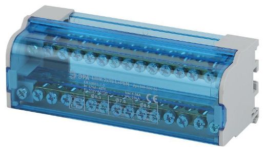 Изображение Шины на DIN-рейку в корпусе (кросс-модуль) ШНК 2х15 L+PEN NO-224-14 ЭРА Б0043932