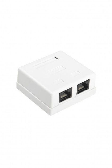 Изображение Розетка компьютерная 2-м ОП Dual IDC SB1-2-8P8C-C6-WH RJ45 (8P8C) кат.6 Hyperline 430235