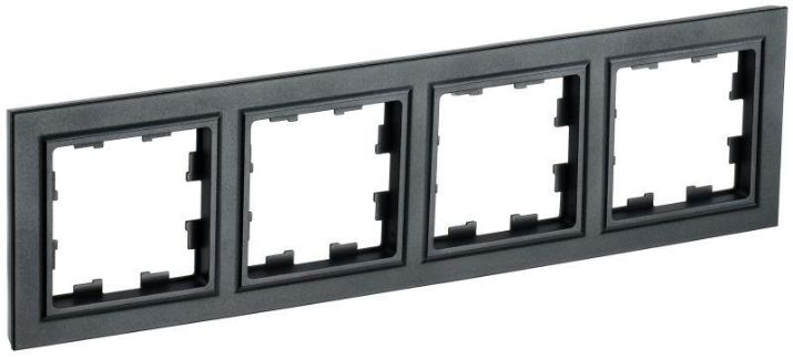 Изображение Рамка 4-м BRITE РУ-4-БрЧ черн. IEK BR-M42-K02