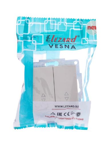 Изображение Переключатель проходной 2-кл. СП Vesna механизм крем. LEZARD 742-0388-106