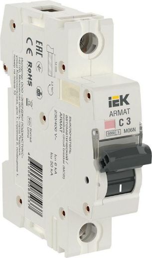 Изображение Выключатель автоматический модульный 1п C 3А M06N ARMAT IEK AR-M06N-1-C003