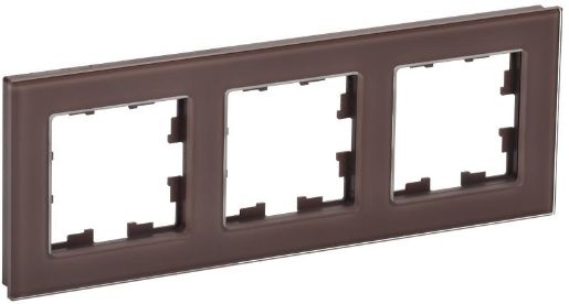 Изображение Рамка 3-м BRITE РУ-3-2-БрТБ стекло темн. бронза IEK BR-M32-G-K45