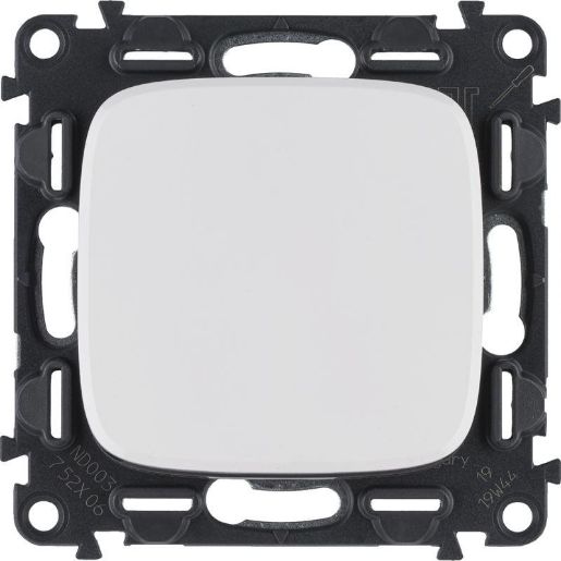 Изображение Механизм переключателя 1-кл. СП Valena Allure 10А IP20 250В 10AX с лиц. панелью безвинт. зажимы бел. Leg 752706