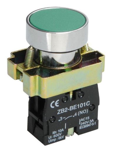 Изображение Кнопка LAY5-BA31 без подсветки зел. 1з IEK BBT60-BA-K06