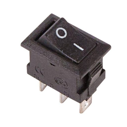 Изображение Выключатель клавишный 250В 3А (3с) ON-ON черн. Micro (RWB-102) Rexant 36-2030