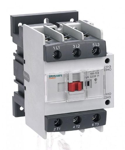Изображение Контактор КМ-103 95А 220В AC3 1НО+1НЗ DEKraft 22148DEK