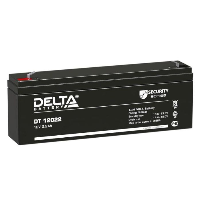 Изображение Аккумулятор ОПС 12В 2.2А.ч Delta DT 12022