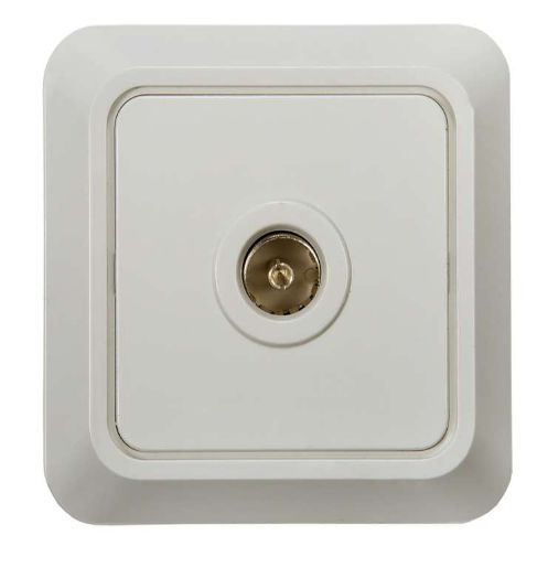 Изображение Розетка телевизионная TV ОП Bolleto 7027 16А IP20 бел. ASD / IN HOME 4680005959815