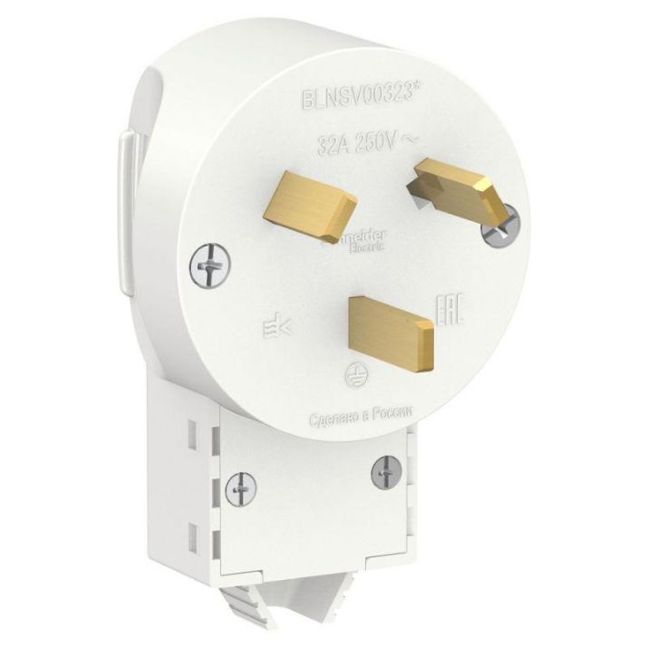Изображение Вилка силовая СП Blanca 2P+E 32А 250В бел. SE BLNSV003231