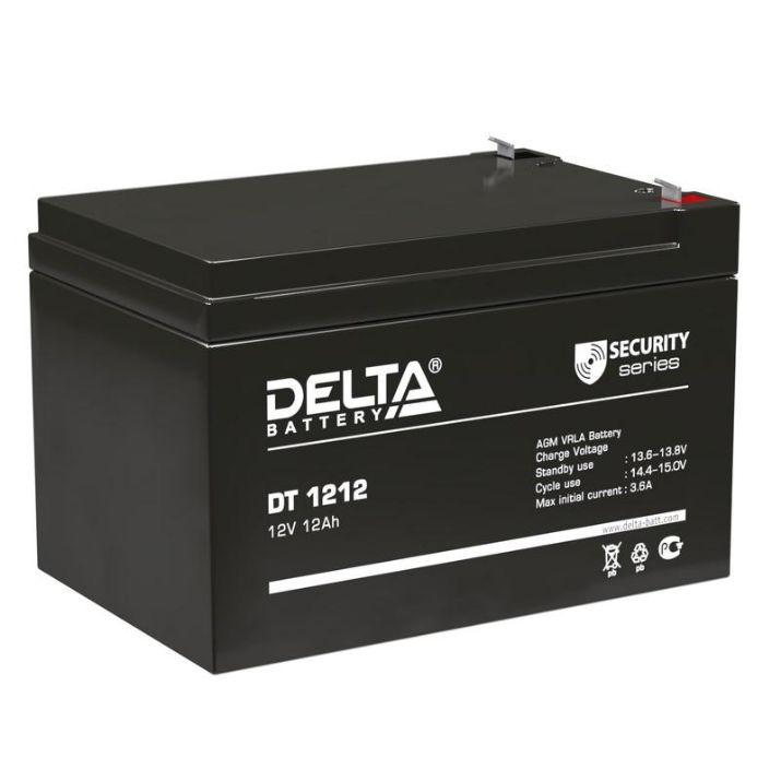 Изображение Аккумулятор ОПС 12В 12А.ч Delta DT 1212