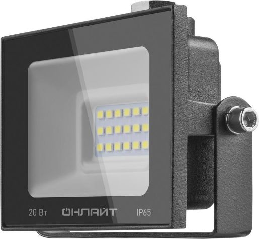 Изображение Прожектор светодиодный 61 946 OFL-20-4K-BL-IP65-LED 20Вт 4000К IP65 1600лм черн. ОНЛАЙТ 61946