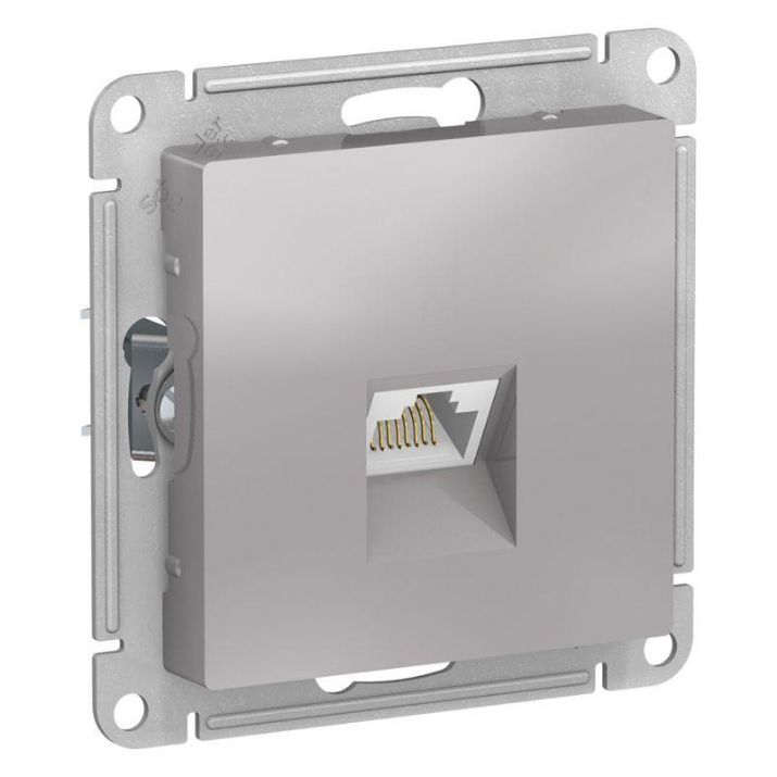 Изображение Розетка компьютерная 1-м AtlasDesign RJ45 кат.5E механизм алюм. SE ATN000383