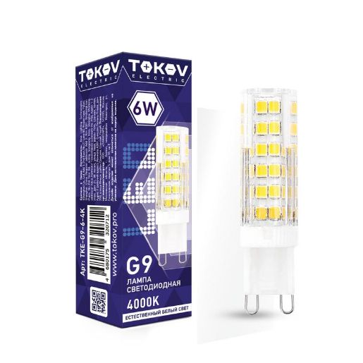 Изображение Лампа светодиодная 6Вт Capsule 4000К G9 220-240В TOKOV ELECTRIC TKE-G9-6-4K