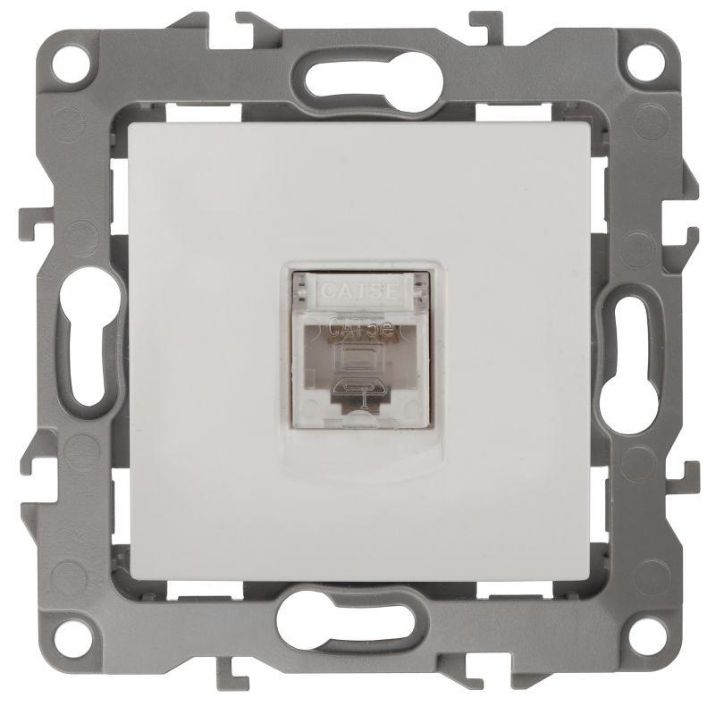 Изображение Розетка компьютерная Эра12 12-3107-01 RJ45 бел. Эра Б0014723