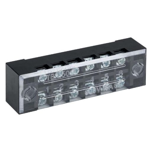 Изображение Терминал клеммный TB-1506 до 1.5кв.мм 15А 6 клеммных пар EKF tb-1506