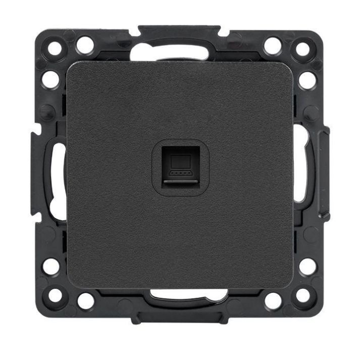 Изображение Розетка компьютерная 1-м Стокгольм RJ45 механизм черн. PROxima EKF EZK01-035-10