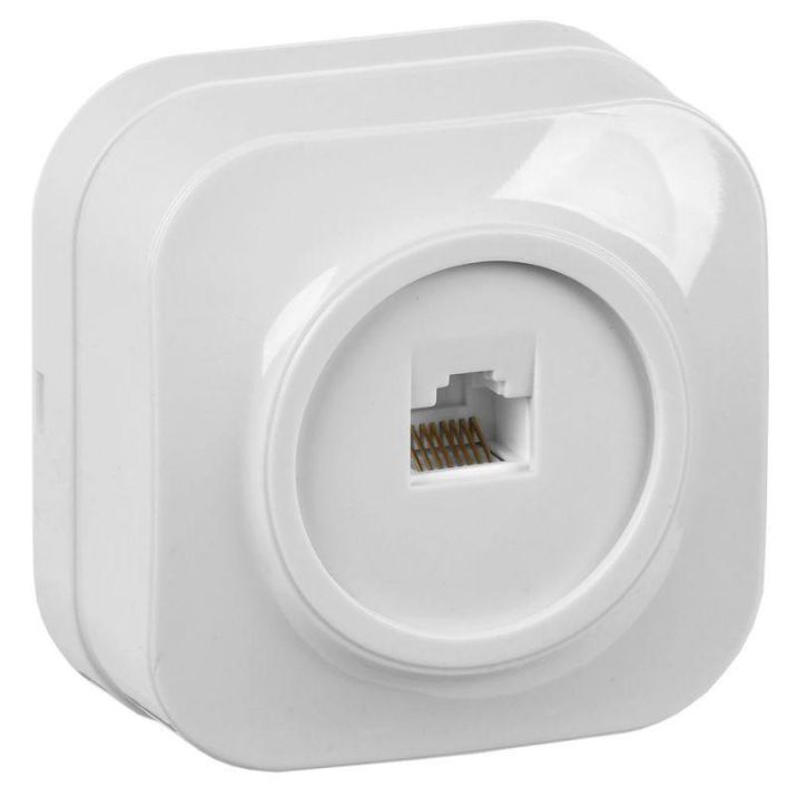 Изображение Розетка компьютерная 1-м ОП Glory РК10-ХБ бел. IEK EKH10-K01