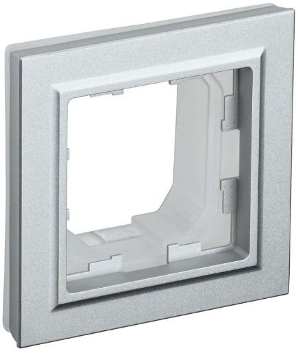 Изображение Рамка 1-м IP44 BRITE РУ-1-БрА-44 алюм. IEK BR-M12-44-K47