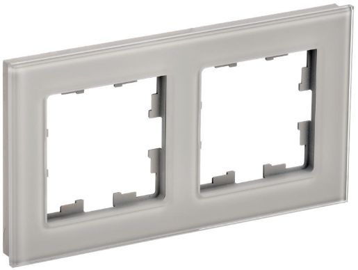 Изображение Рамка 2-м BRITE РУ-2-2-БрД стекло дым. IEK BR-M22-G-K30
