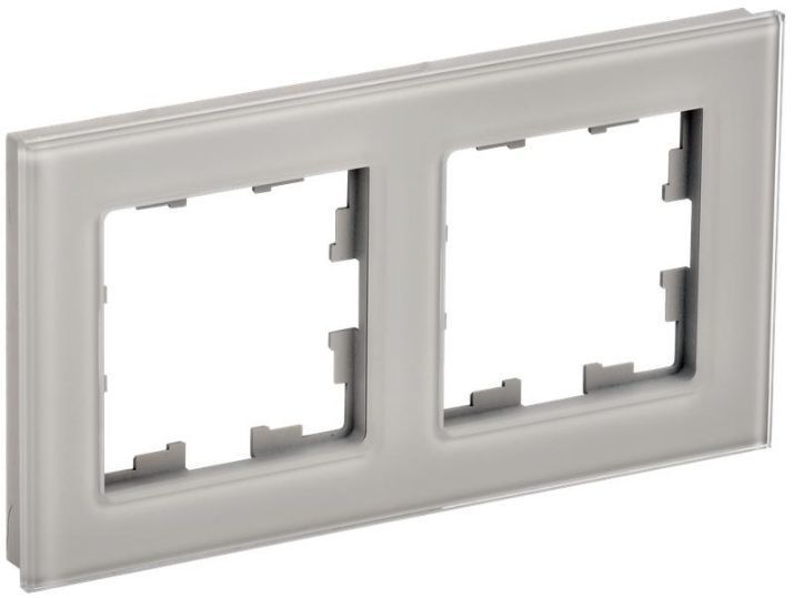 Изображение Рамка 2-м BRITE РУ-2-2-БрД стекло дым. IEK BR-M22-G-K30
