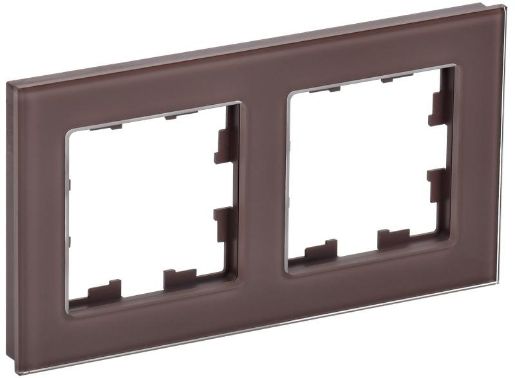 Изображение Рамка 2-м BRITE РУ-2-2-БрТБ стекло темн. бронза IEK BR-M22-G-K45