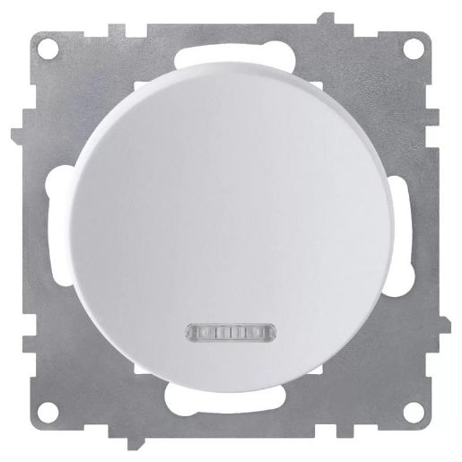 Изображение Выключатель 1-кл. СП Florence 10А IP20 с подсветкой механизм бел. 1E31701300 OneKeyElectro 2172778