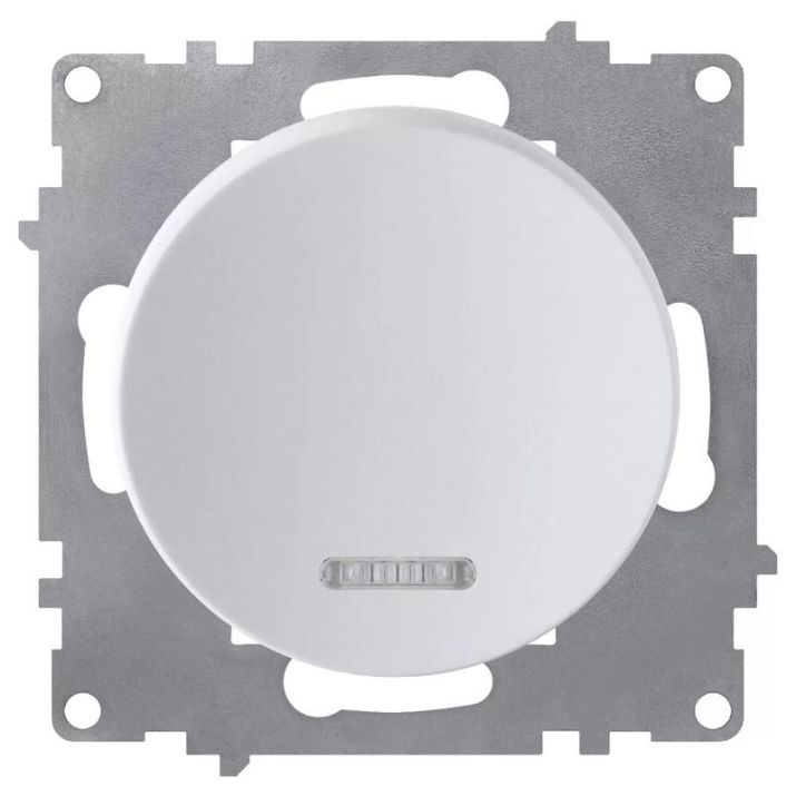 Изображение Выключатель 1-кл. СП Florence 10А IP20 с подсветкой механизм бел. 1E31701300 OneKeyElectro 2172778