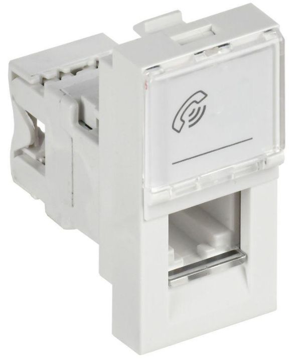 Изображение Розетка телефонная 1мод. Праймер RJ11 кат. 3 механизм IEK CKK-40D-RT1-K01