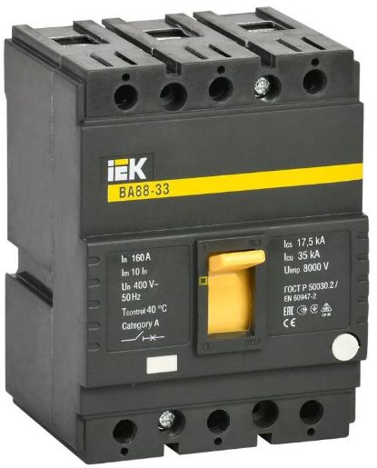 Изображение Выключатель автоматический 3п 160А 35кА ВА 88-33 IEK SVA20-3-0160
