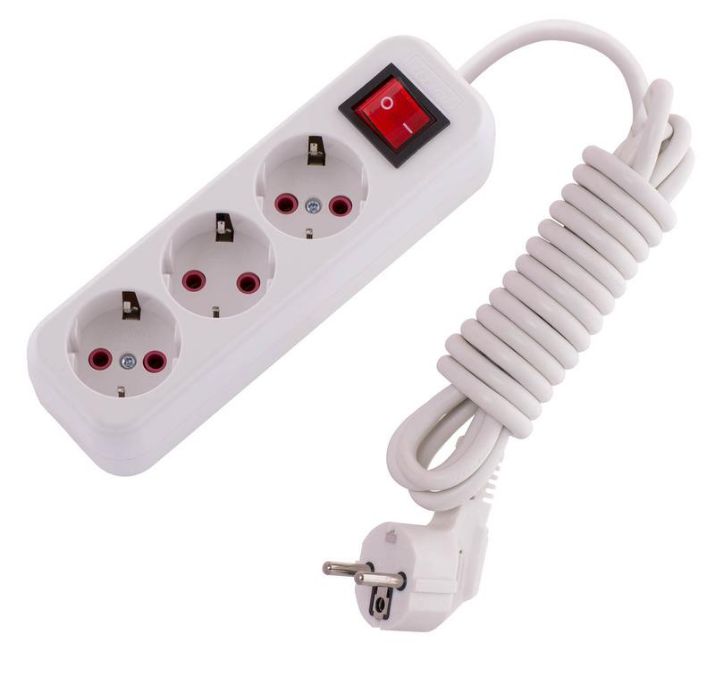 Изображение Удлинитель 3х3м с заземл. 16А IP20 Lila с выкл. LEZARD 720-0303-302