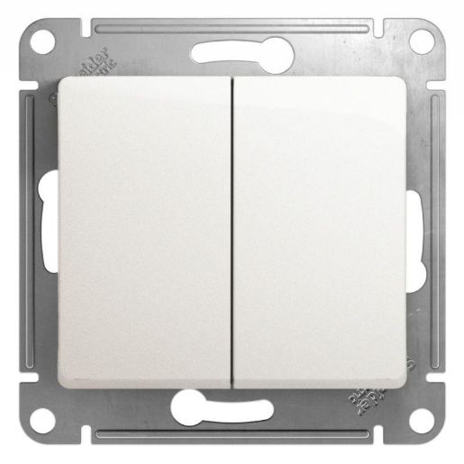 Изображение Переключатель проходной 2-кл. СП Glossa 10А IP20 (сх. 6/2) 10AX механизм перламутр SE GSL000665