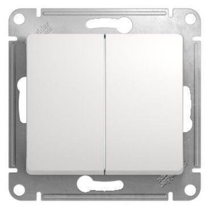Изображение Переключатель проходной 2-кл. СП Glossa 10А IP20 (сх. 6/2) 10AX механизм бел. SE GSL000165