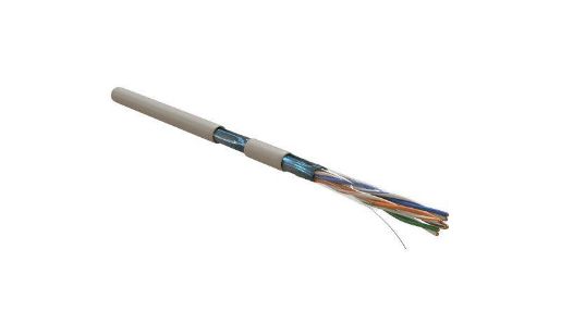 Изображение Кабель витая пара F/UTP кат.5E 4х2х24AWG solid PVC FUTP4-C5E-S24-IN-PVC-GY-305 сер. (м) Hyperline 42052