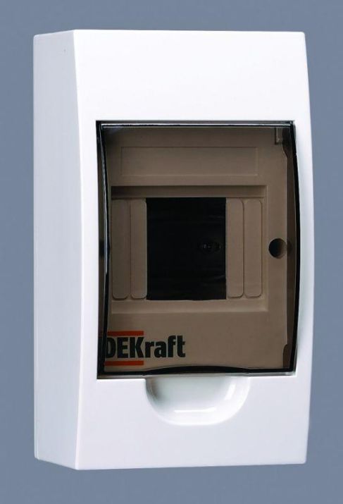 Изображение Корпус навесной ЩРН-П-4 20х11х9 4мод.IP41 пластик. DEKraft 31008DEK