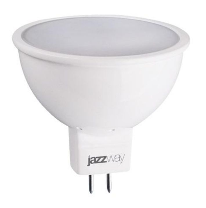 Изображение Лампа светодиодная PLED-ECO 5Вт JCDR MR16 3000К тепл. бел. GU5.3 400лм 220-240В JazzWay 1037077A