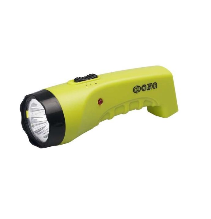 Изображение Фонарь аккумуляторный ручной AccuF2-L04-gn 4LED 2 режима: 100проц./25проц. аккум. 0.4А.ч выдвижная вилка индикатор зарядки зел. ФАZА 2857859