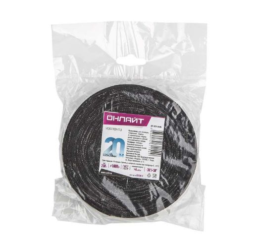 Изображение Изолента ХБ 20мм (рул.20м) 61 154 OIT-H20-20/BL 250г ОНЛАЙТ 61154