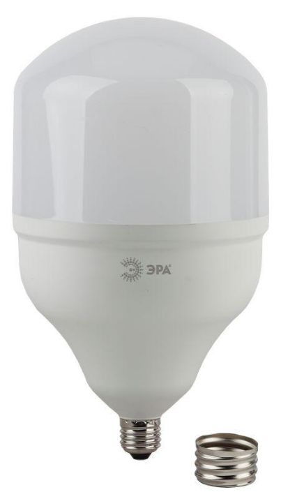 Изображение Лампа светодиодная высокомощная STD LED POWER T160-65W-6500-E27/E40 65Вт T160 колокол 6500К холод. бел. E27/E40 (переходник в компл.) 5200лм Эра Б0027924