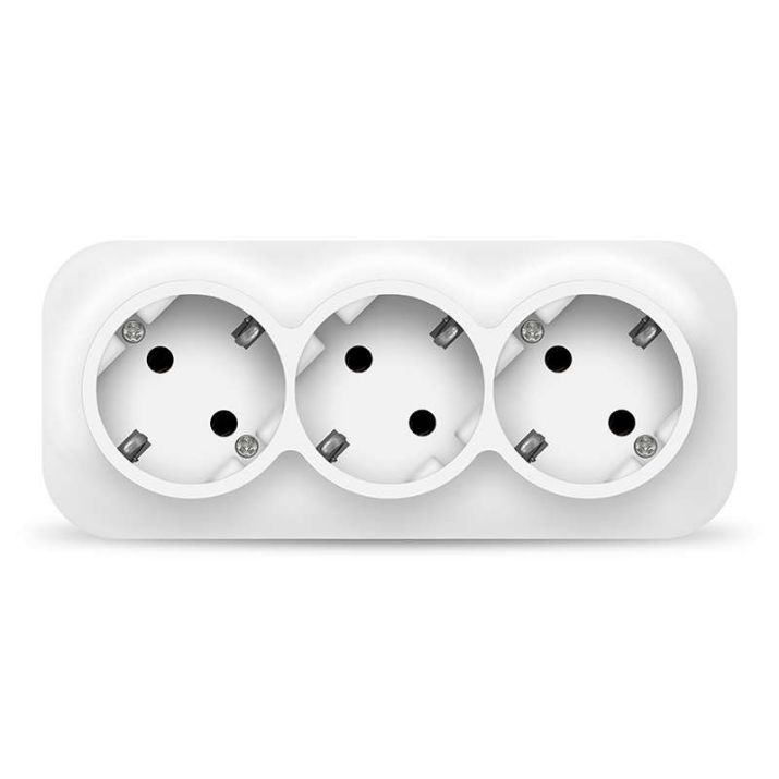 Изображение Розетка 3-м ОП 16А IP20 с заземл. бел. IONICH 1420