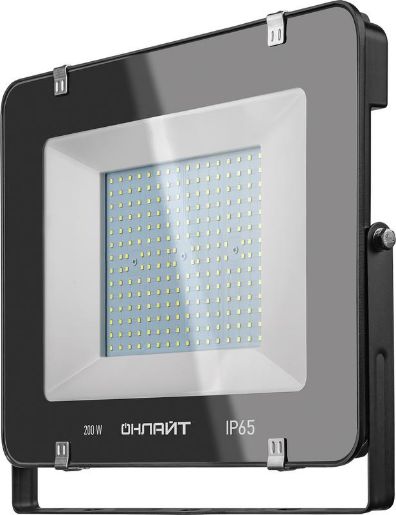 Изображение Прожектор светодиодный 14 345 OFL-200-6.5K-BL-IP65-LED 200Вт 6500К IP65 18000лм черн. ОНЛАЙТ 14345