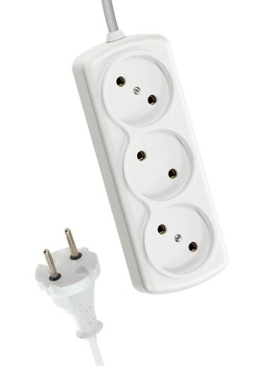 Изображение Удлинитель 3х3м 6А IP20 ПВС 2х0.75 КОСМОС YKsm3m-3g(6A)S