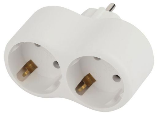 Изображение Разветвитель 2-м с заземл. 16А IP20 SPx-2e-W бел. Эра Б0053478