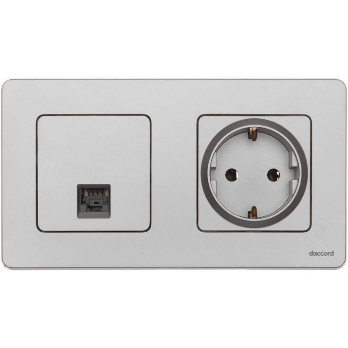 Изображение Розетка компьютерная Inspiria RJ45 кат.5E UTP алюм. Leg 673827