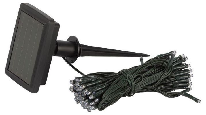 Изображение Гирлянда садовая "Бахрома" ERASF22-29 3.8х0.5м холод. бел. на солнечной батарее Эра Б0053373