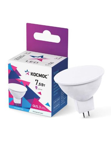 Изображение Лампа светодиодная JCDR 7.5Вт 6500К GU5.3 220В Космос LkecLED7.5wJCDRC65