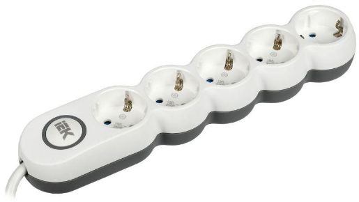 Изображение Удлинитель 5х5м с заземл. 16А IP20 Uno У05В 2P+PE 250В 3х1.5 IEK WYP53-16-05-05-ZK