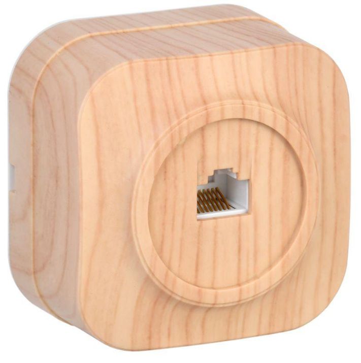 Изображение Розетка компьютерная 1-м ОП Glory РК10-ХС сосна IEK EKH10-K34