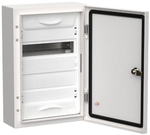 Изображение Корпус металлический ЩРн-24 (1х24) 460х310х140 IP54 бел. (одна дверь) TITAN 5 IEK TI5-50-N-024-54